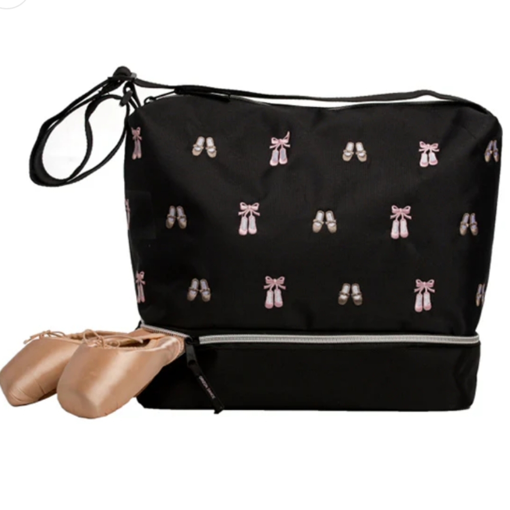 Ballet Daisy Dance Black & White Bag Gear Tote Shoes & Lunch Bag